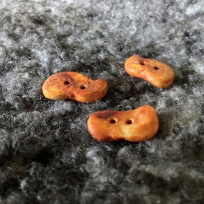 Rustikke lammeknapper 1x2,8cm brune