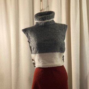 Top uden �rmer med rullekrave