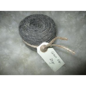 Plantefarvet 1. tr- gr lammeuld, granfarvet - hvis 20 g