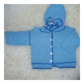 Babybluse med djvlehue, bl