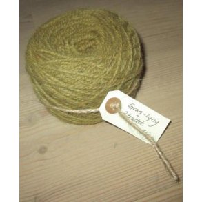 Plantefarvet 2.tr. lammeuld fra Thy Lam, gran - lyng, hvis 50g