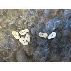 Lammeknapper, rustikke, ca. 1x2,8cm, pris pr. stk, rhvide