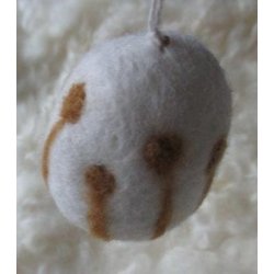 �g, med brunt m�nster, ca. 6�cm i h�jden, med oph�ng - mere brunt end foto nb.