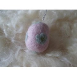 g lys rosa med fin blomst i pastel, 6 cm hj