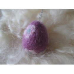 g - vilolet med rosa blomst- 6 cm, med ophng