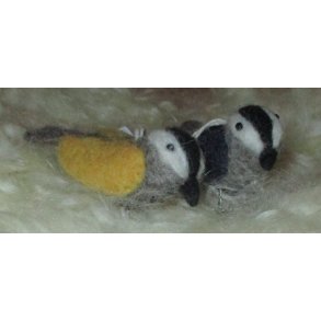 Spurv, bl og gr med ophng