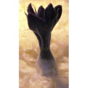 Krokus, lilla blomst, lavet af filt, ca. 17cm h�j