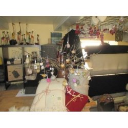 g med marineblt mnster, ca. 6 cm hj