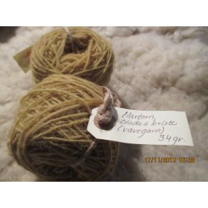 Plantefarvet 1 tr. kologisk Thy Lam vvegarn, havtorn - hvis 40g