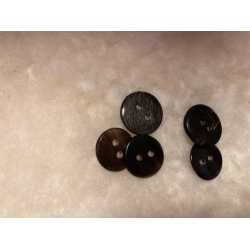 Runde mrke hornknapper