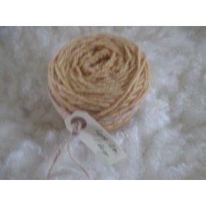 Karry gul 3. trdet plantefarvet kologisk lammeuld fra Thy Lam, lyng 60g