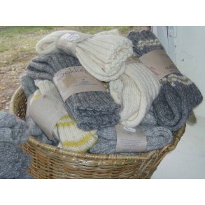 Hndstikkede sokker, under strrelse 36 